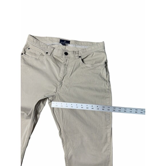 Hart Schaffner Marx Men’s Luxury Performance  Pants Chino Khaki 34x30 Soft - Picture 7 of 13